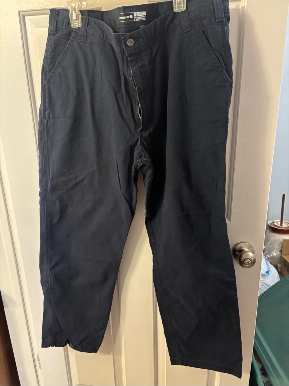 Carhartt Navy Men's Straight Fit Pants size 42/30